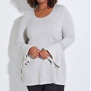 LB LIVI Active Bell-Sleeve Tunic Sweatshirt